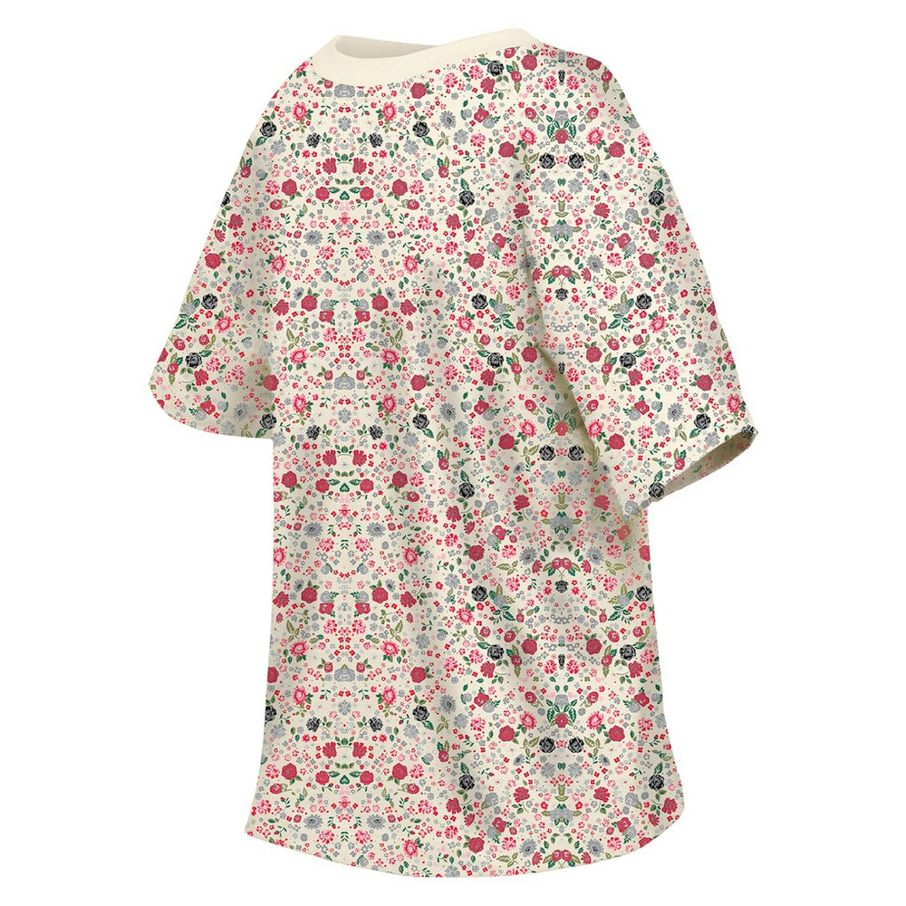 San Francisco 49ers New Era Women's Glam Game Floral Scoop Neck T-Shirt Cream