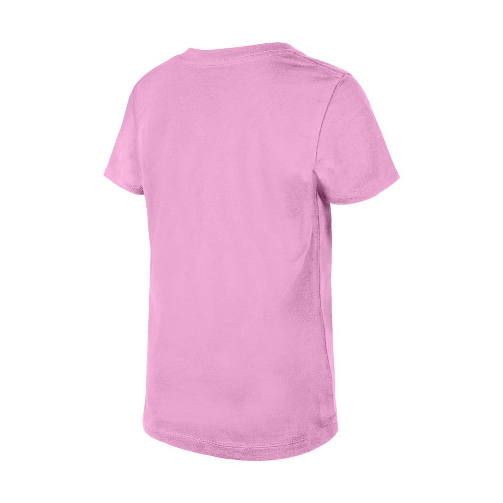 Cincinnati Bengals New Era Girls Youth Flip Sequins V-Neck T-Shirt Pink