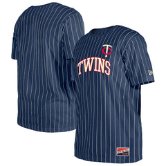 Minnesota Twins New Era Throwback Pinstripe T-Shirt - Navy - New Era Discount