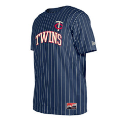Minnesota Twins New Era Throwback Pinstripe T-Shirt - Navy - New Era Discount