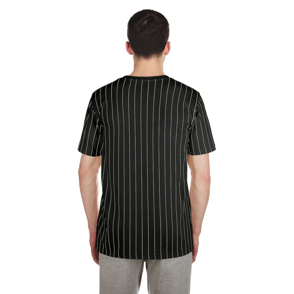 San Francisco Giants New Era Throwback Pinstripe T-Shirt - Black - New Era Sale
