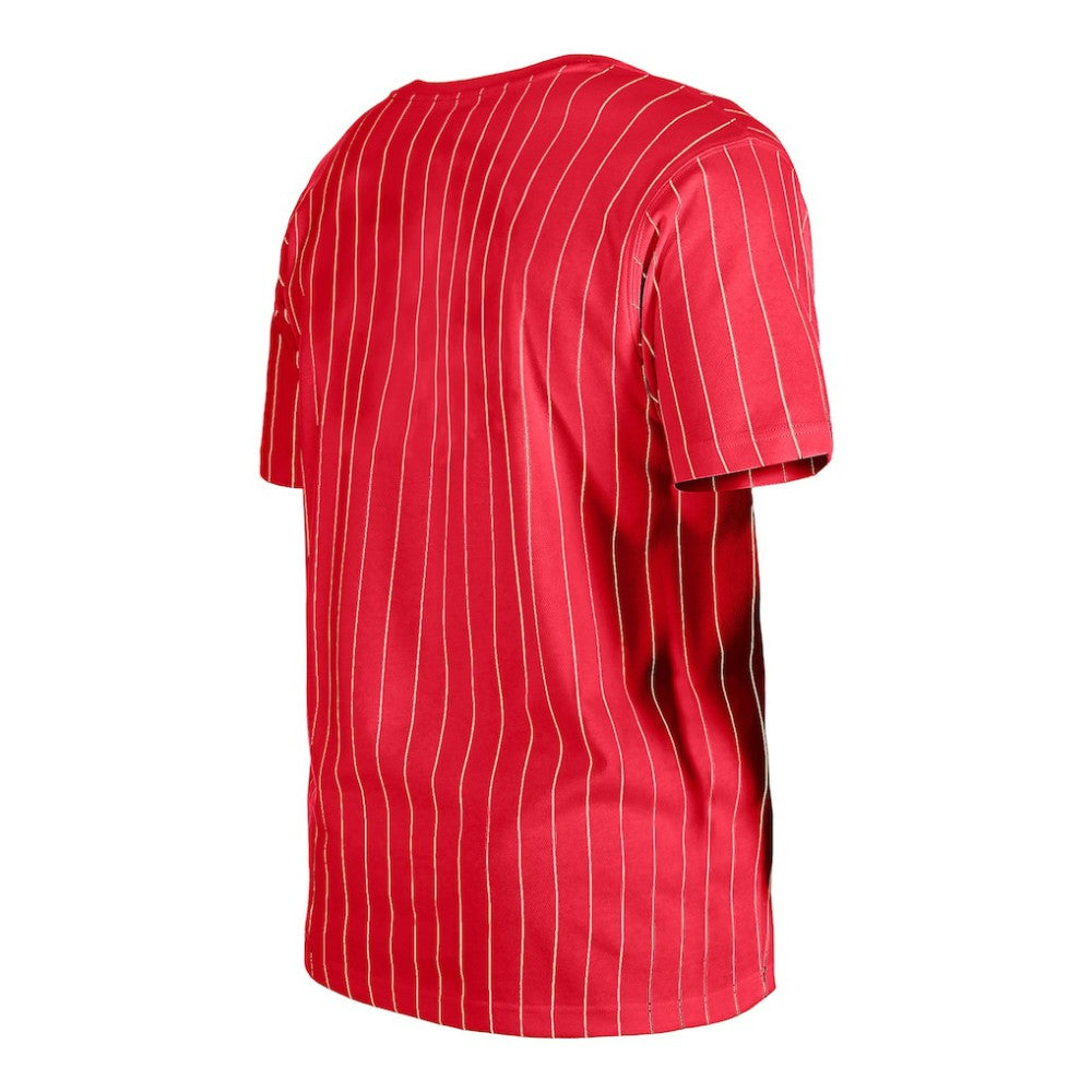 St. Louis Cardinals New Era Throwback Pinstripe T-Shirt - Red - New Era Discount