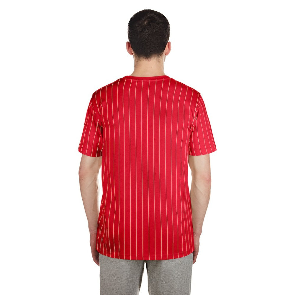 St. Louis Cardinals New Era Throwback Pinstripe T-Shirt - Red - New Era Discount