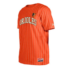 Baltimore Orioles New Era Throwback Pinstripe T-Shirt - Orange - New Era Sale