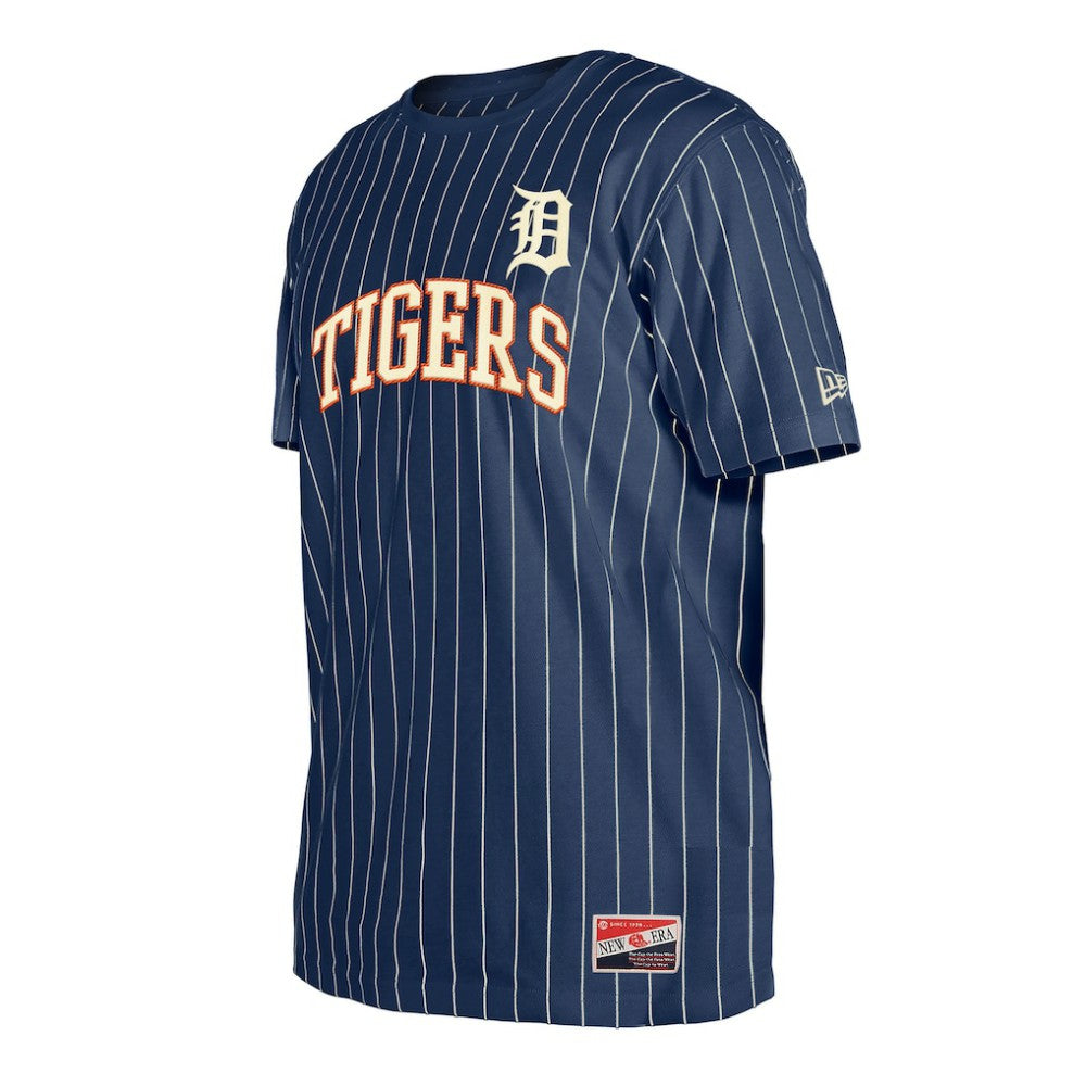 Detroit Tigers New Era Throwback Pinstripe T-Shirt - Navy - New Era Online
