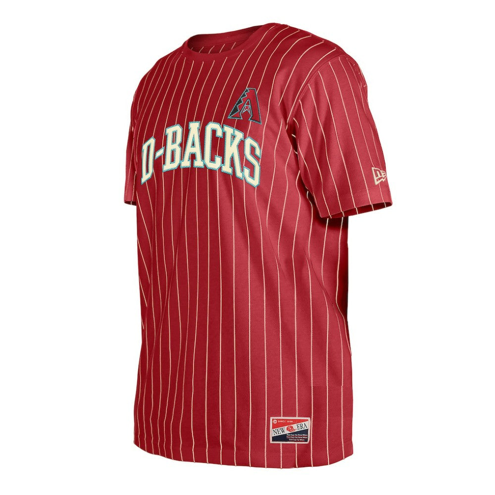Arizona Diamondbacks New Era Throwback Pinstripe T-Shirt - Red - New Era Sale