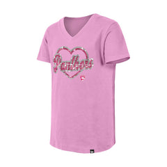 Florida Panthers New Era Girl's Youth Flip Sequin V-Neck T-Shirt - Pink - NHL 201889041