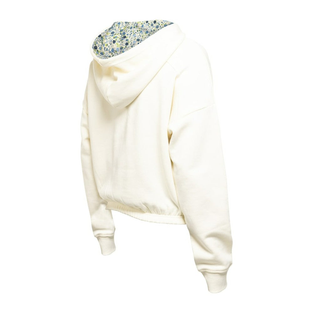 Florida Panthers New Era Women's Glam Game Quarter-Zip Cropped Floral Hoodie Pullover - Cream - NHL 201889110