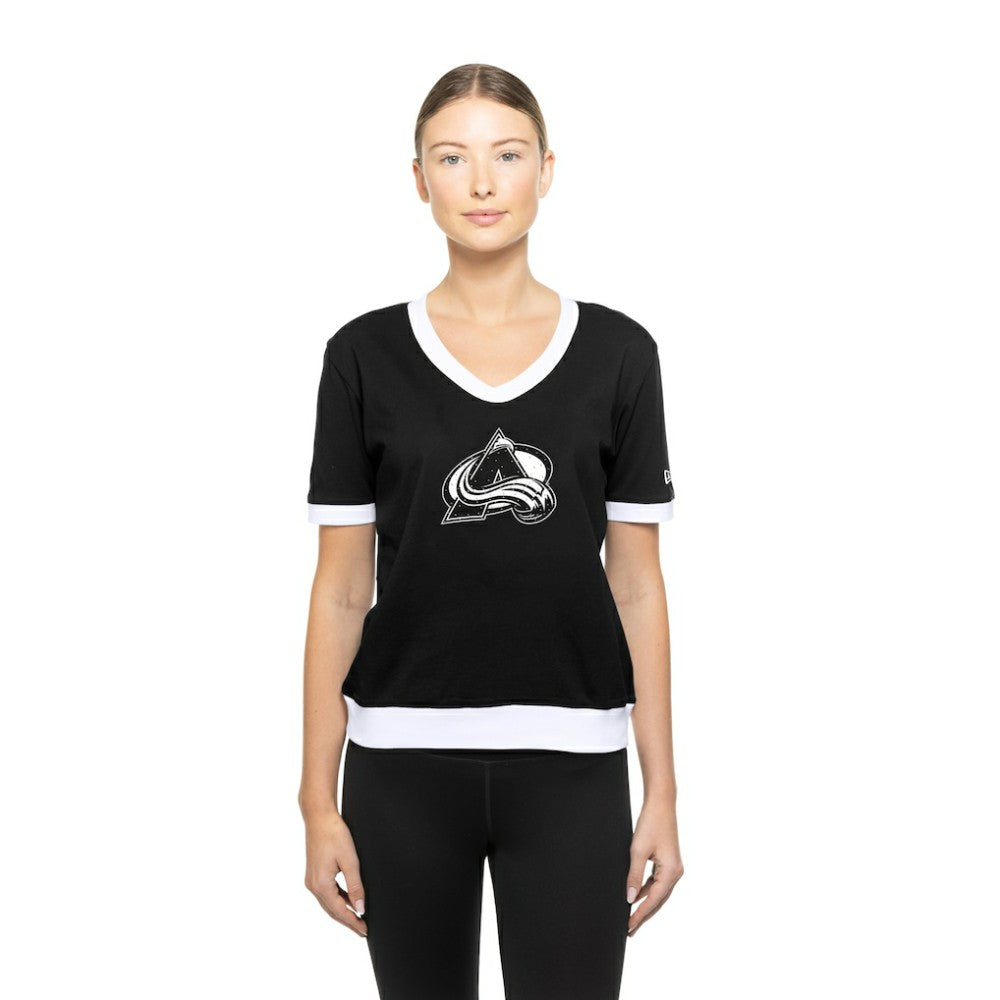 Colorado Avalanche New Era Women's Game Day Rhinestuds T-Shirt - Black - NHL 201889149