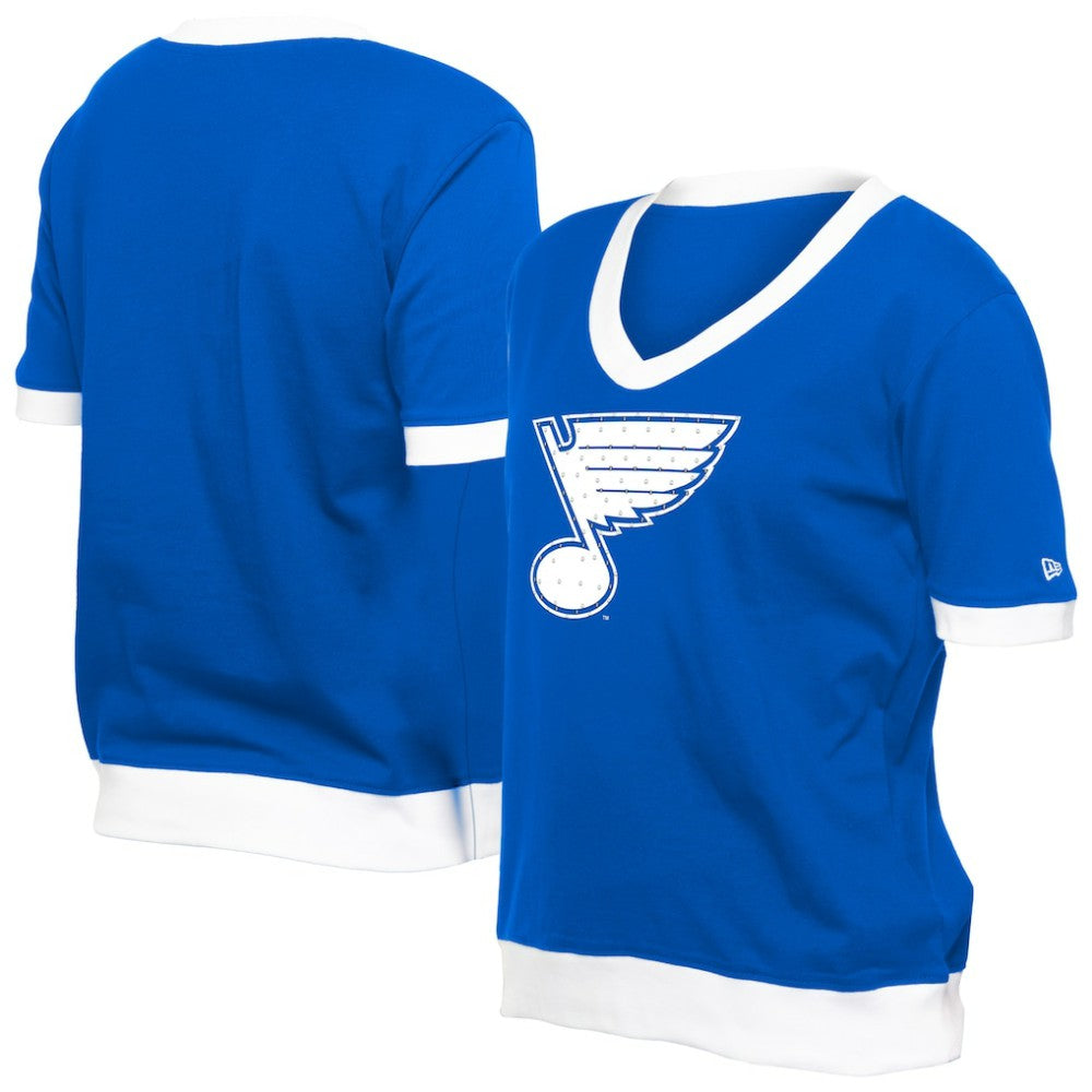 St. Louis Blues New Era Women's Game Day Rhinestuds T-Shirt - Blue - NHL 201889155
