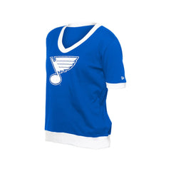 St. Louis Blues New Era Women's Game Day Rhinestuds T-Shirt - Blue - NHL 201889155