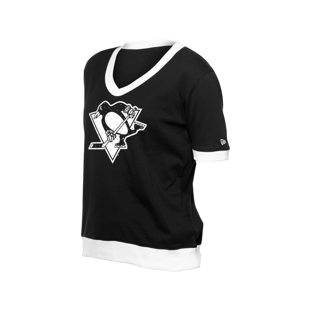 Pittsburgh Penguins New Era Women's Game Day Rhinestuds T-Shirt - Black - NHL 201889159