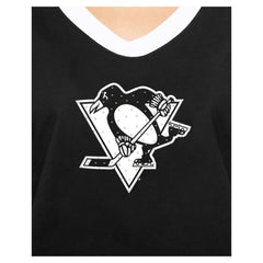 Pittsburgh Penguins New Era Women's Game Day Rhinestuds T-Shirt - Black - NHL 201889159