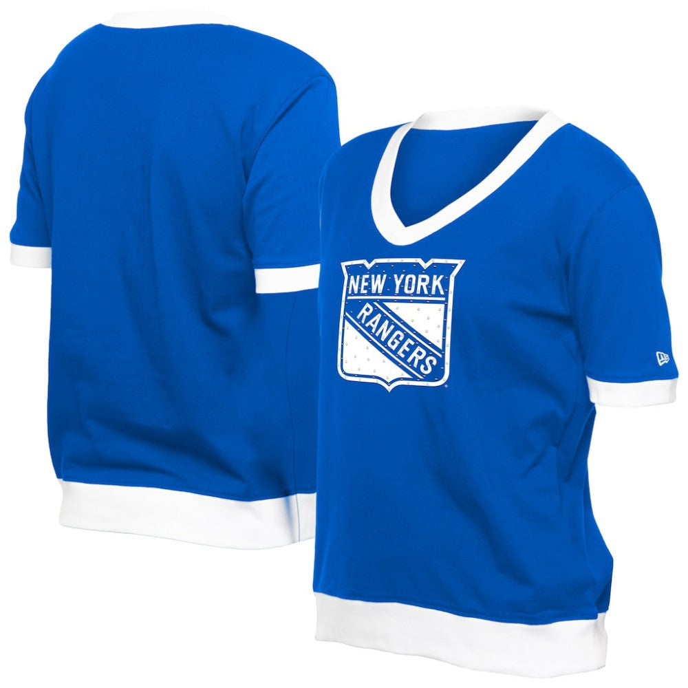New York Rangers New Era Women's Game Day Rhinestuds T-Shirt - Blue - NHL 201889161