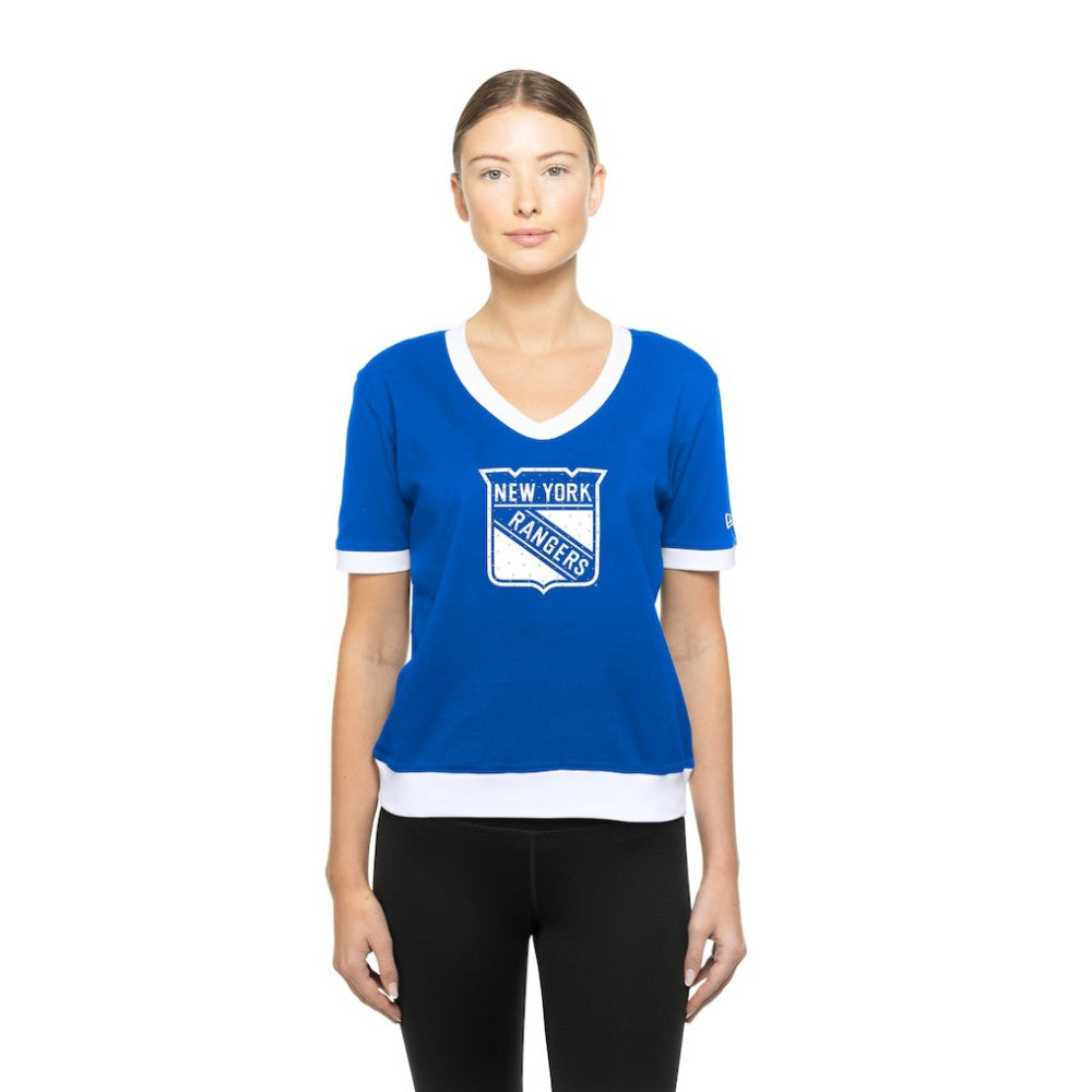 New York Rangers New Era Women's Game Day Rhinestuds T-Shirt - Blue - NHL 201889161