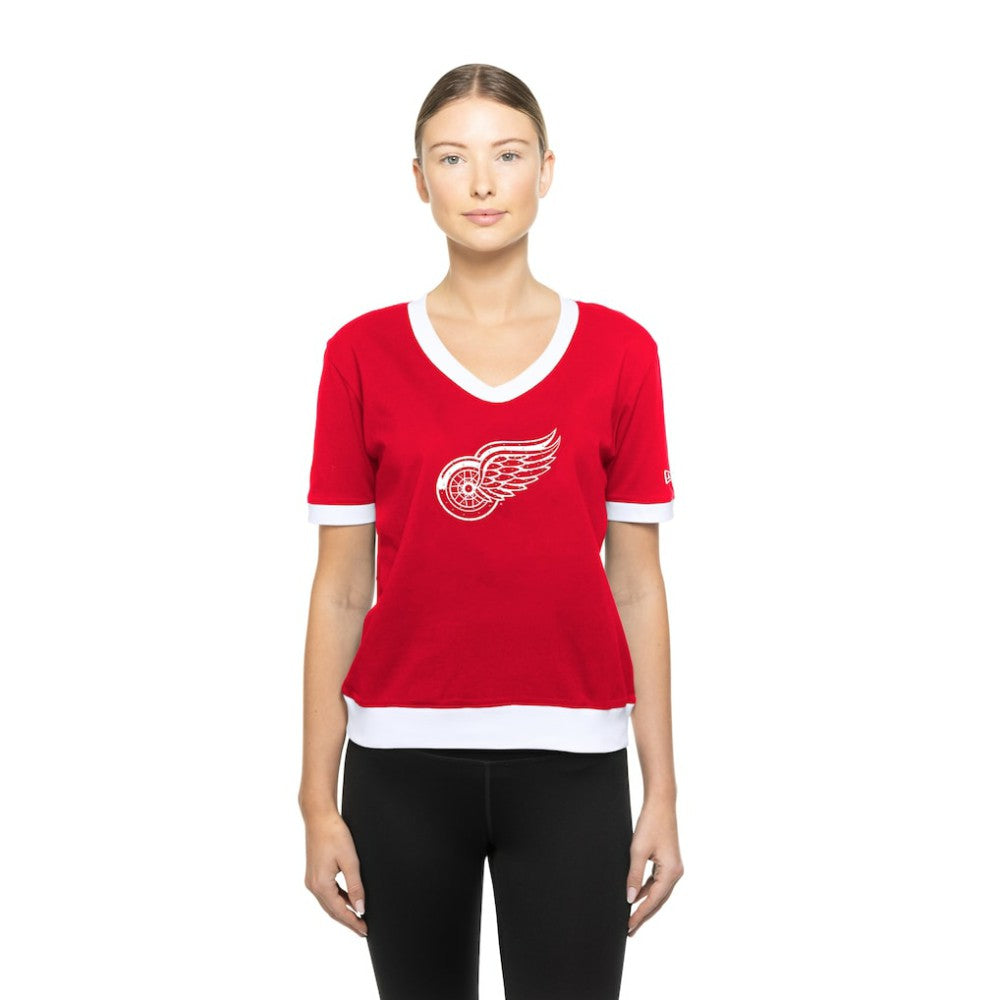 Detroit Red Wings New Era Women's Game Day Rhinestuds T-Shirt - Red - NHL 201889166