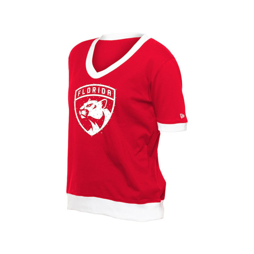 Florida Panthers New Era Women's Game Day Rhinestuds T-Shirt - Red - NHL 201889169