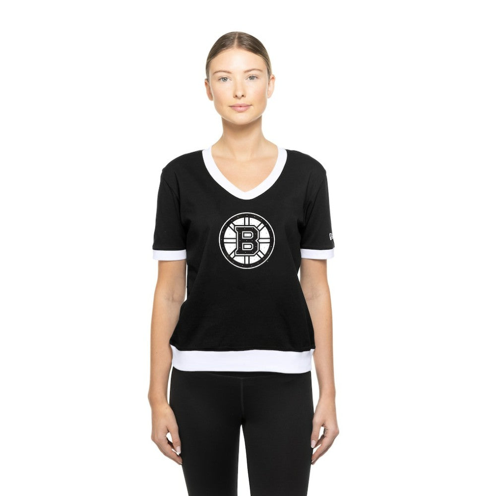 Boston Bruins New Era Women's Game Day Rhinestuds T-Shirt - Black - NHL 201889174