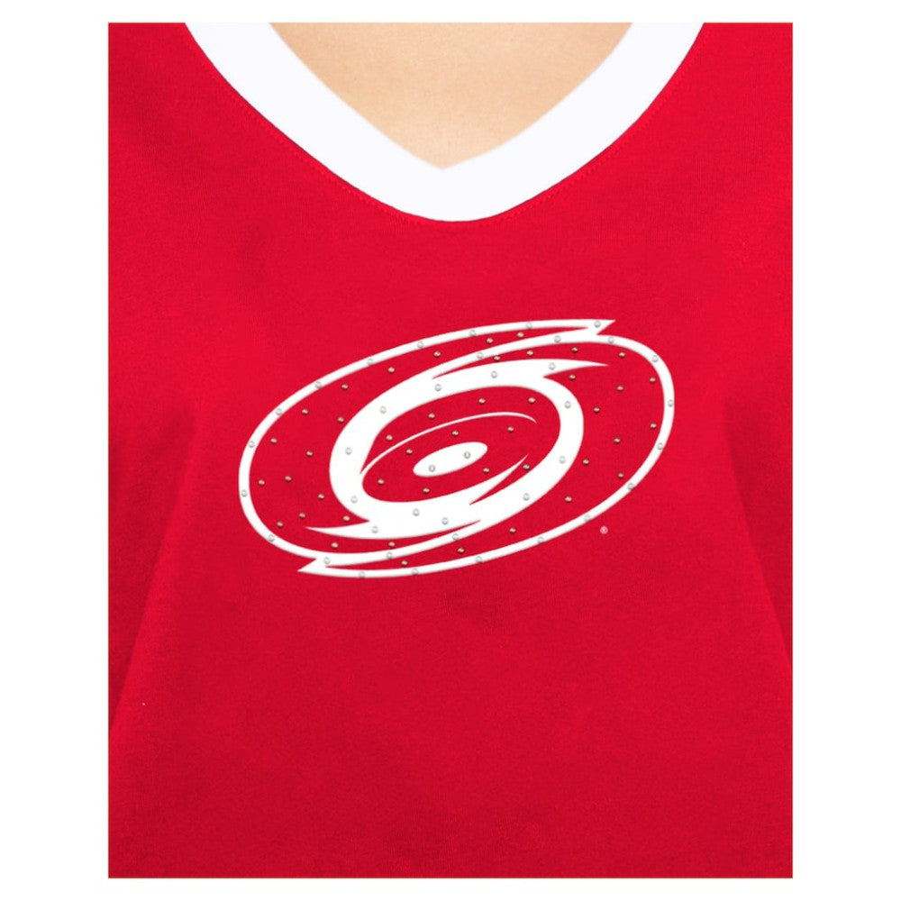 Carolina Hurricanes New Era Women's Game Day Rhinestuds T-Shirt - Red - NHL 201889175