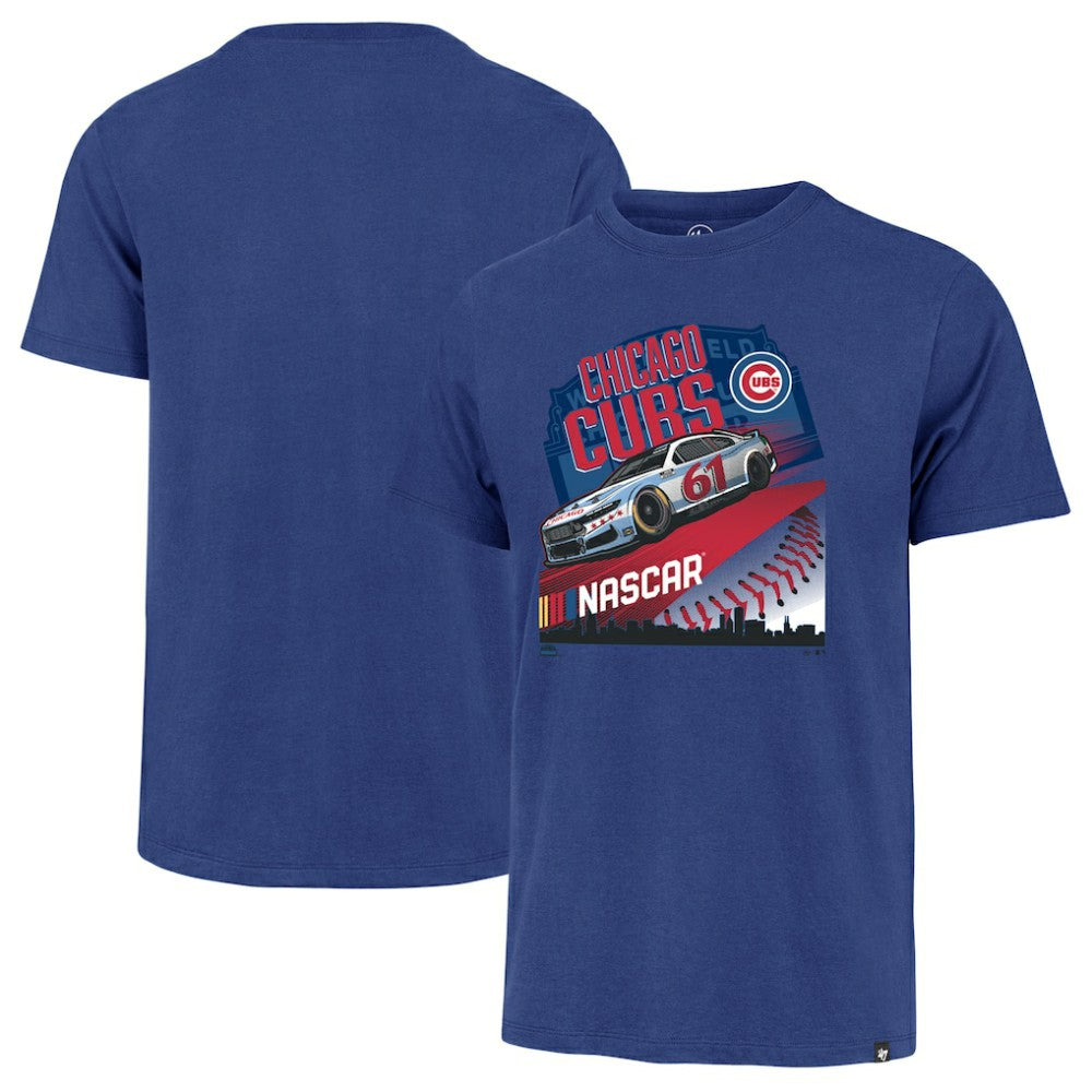 NASCAR x Chicago Cubs '47 Franklin T-Shirt - Royal - 47 brand Lifestyle