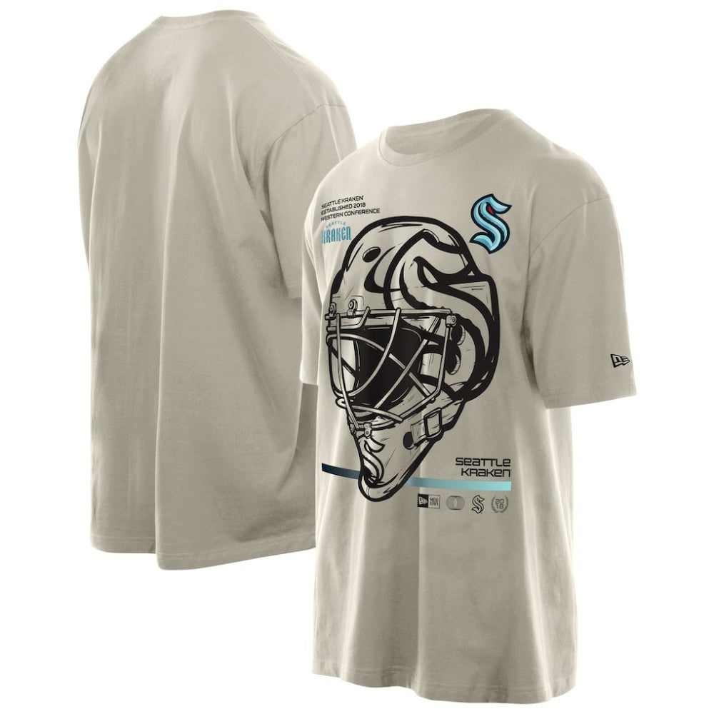 Seattle Kraken New Era Goalie Mask T-Shirt - Tan - NHL 201889539