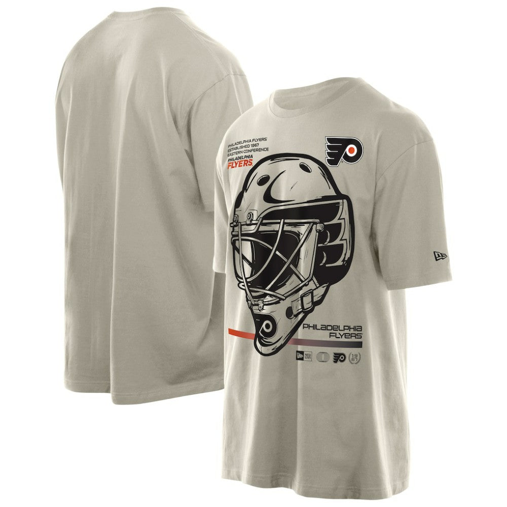 Philadelphia Flyers New Era Goalie Mask T-Shirt - Tan - NHL 201889540