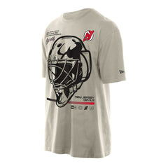 New Jersey Devils New Era Goalie Mask T-Shirt - Tan - NHL 201889541