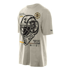 Boston Bruins New Era Goalie Mask T-Shirt - Tan - NHL 201889545