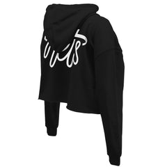 Brooklyn Nets Stadium Essentials Women's Origins Script Cropped Pullover Hoodie Black