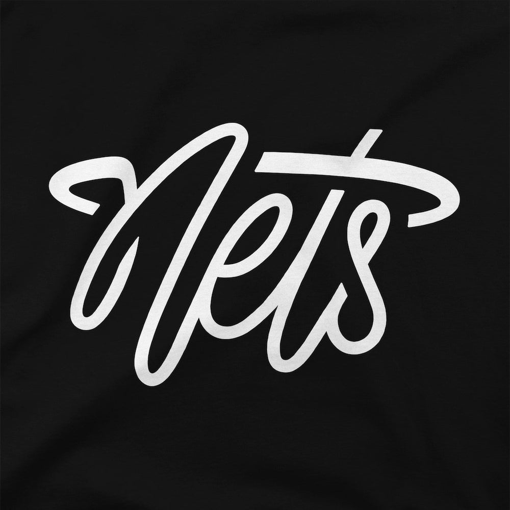 Brooklyn Nets Stadium Essentials Women's Origins Script Cropped Pullover Hoodie Black