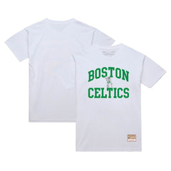 Boston Celtics Hardwood Classics Vintage Warm Up T-Shirt White | Mitchell & Ness US