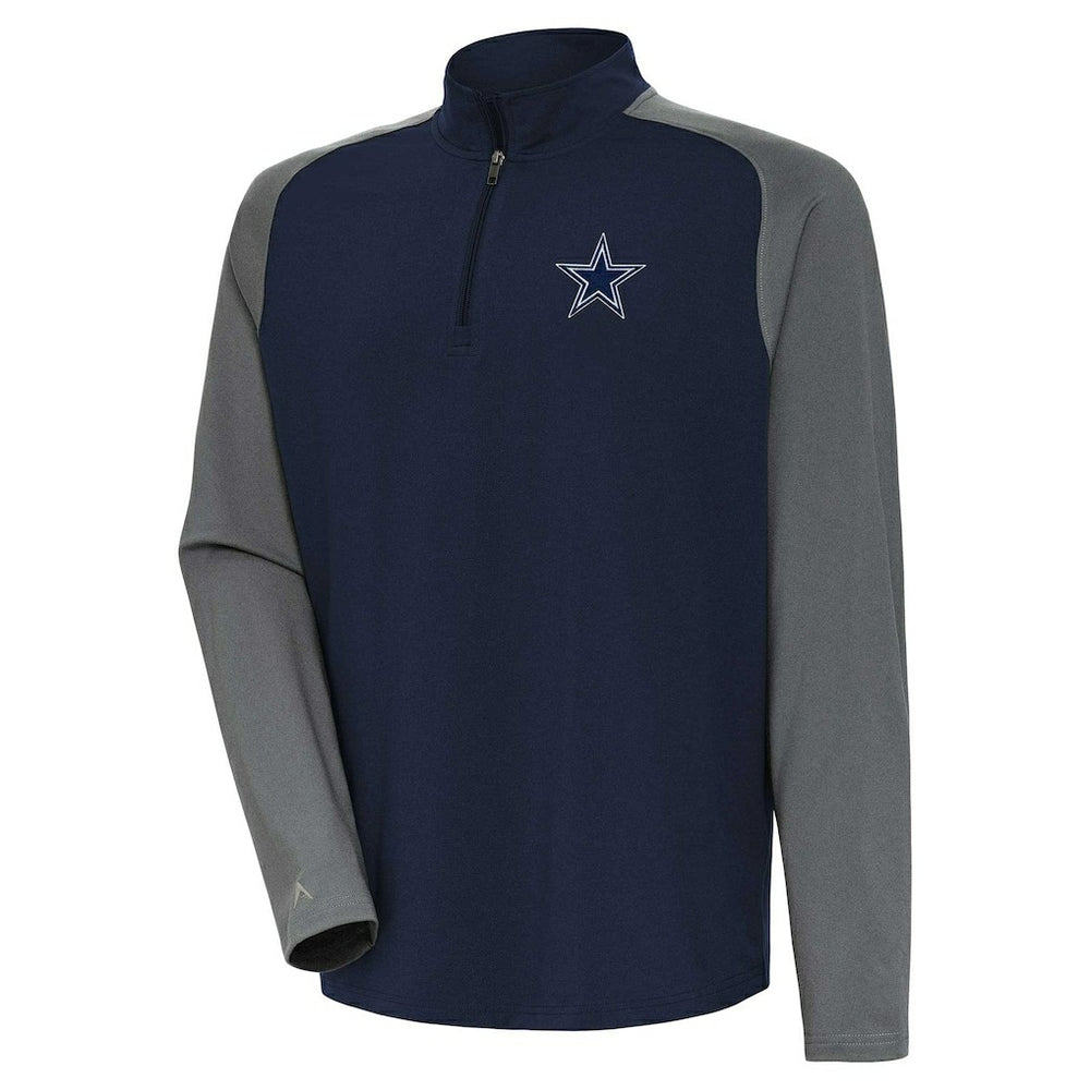 Dallas Cowboys Antigua Dauntless Raglan Quarter-Zip Jacket Navy