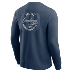 Fanatics Dallas Cowboys Darius Rucker Collection Washed Waffle-Knit Long Sleeve T-Shirt Navy