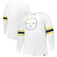 47 brand Pittsburgh Steelers '47 Big & Tall Premier Brex Long Sleeve T-Shirt White