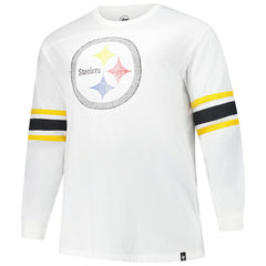 47 brand Pittsburgh Steelers '47 Big & Tall Premier Brex Long Sleeve T-Shirt White
