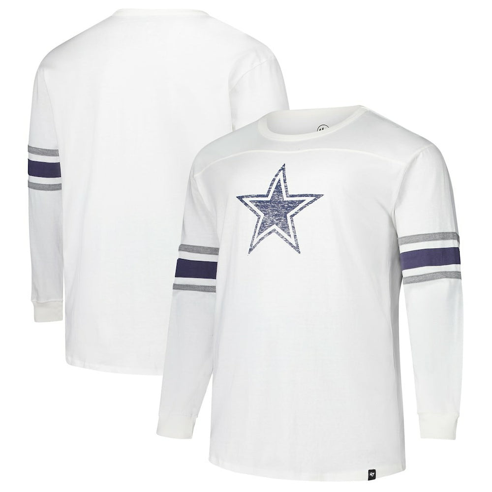 47 brand Dallas Cowboys '47 Big & Tall Premier Brex Long Sleeve T-Shirt White