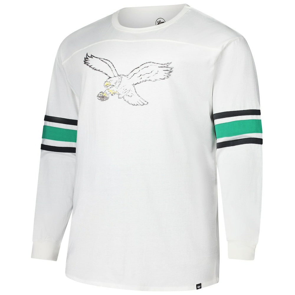 47 brand Philadelphia Eagles '47 Big & Tall Premier Brex Long Sleeve T-Shirt White