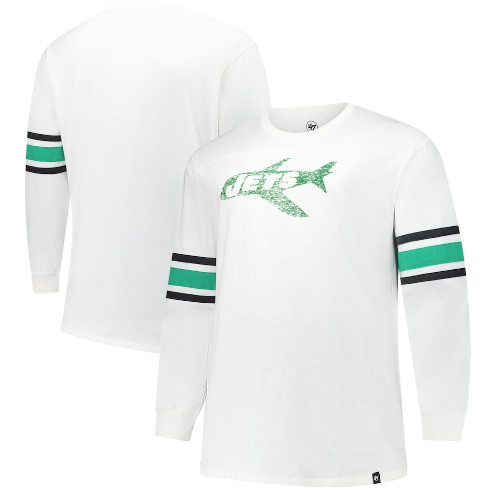 47 brand New York Jets '47 Big & Tall Premier Brex Long Sleeve T-Shirt White