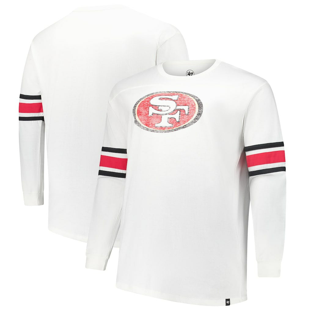 47 brand San Francisco 49ers '47 Big & Tall Premier Brex Long Sleeve T-Shirt White