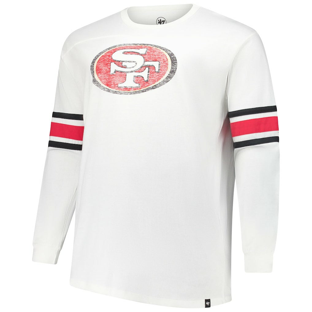 47 brand San Francisco 49ers '47 Big & Tall Premier Brex Long Sleeve T-Shirt White