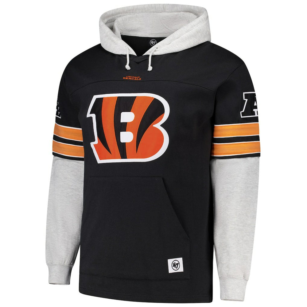 47 brand Cincinnati Bengals '47 Big & Tall Lacer Pullover Hoodie Black