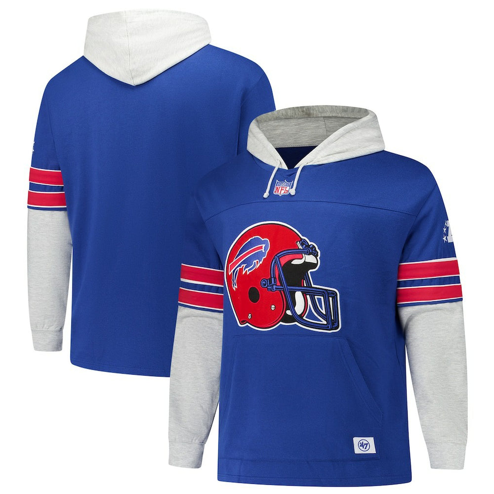 47 brand Buffalo Bills '47 Big & Tall Lacer Pullover Hoodie Royal