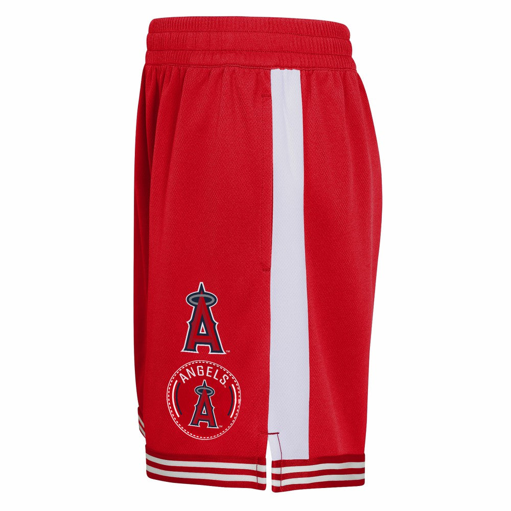 Los Angeles Angels Youth Infielder Shorts - Red - MLB Lifestyle