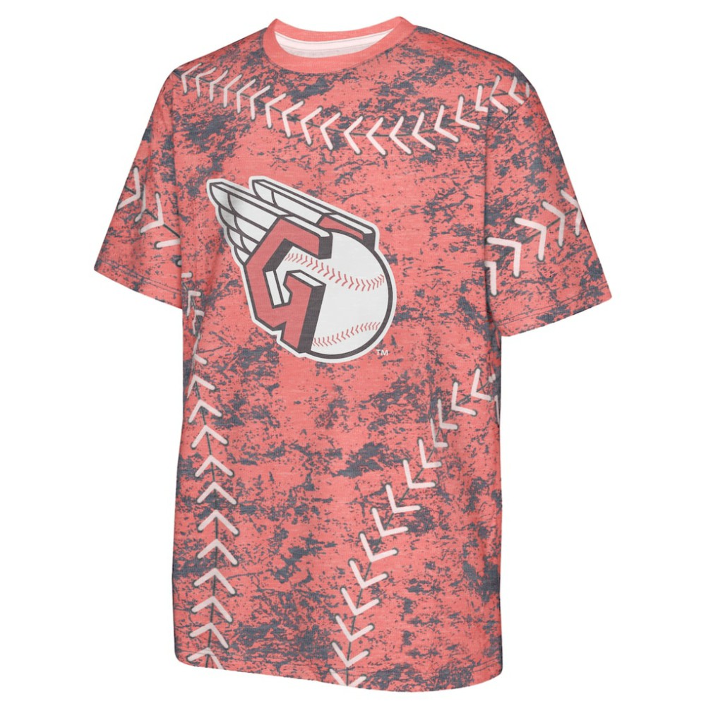 Cleveland Guardians Youth Slide Score Bold T-Shirt - Red - MLB Discount