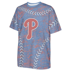 Philadelphia Phillies Youth Slide Score Bold T-Shirt - Royal - MLB Discount