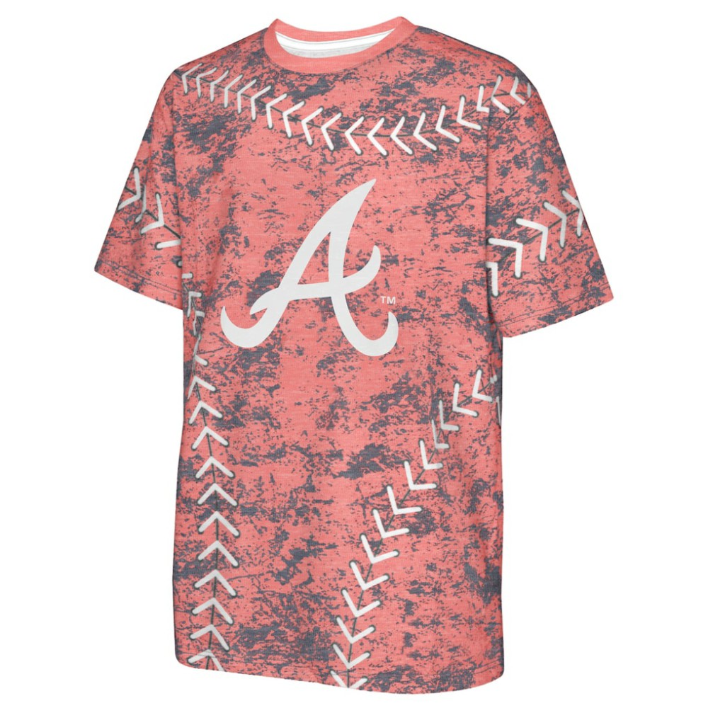Atlanta Braves Youth Slide Score Bold T-Shirt - Red - MLB on Sale