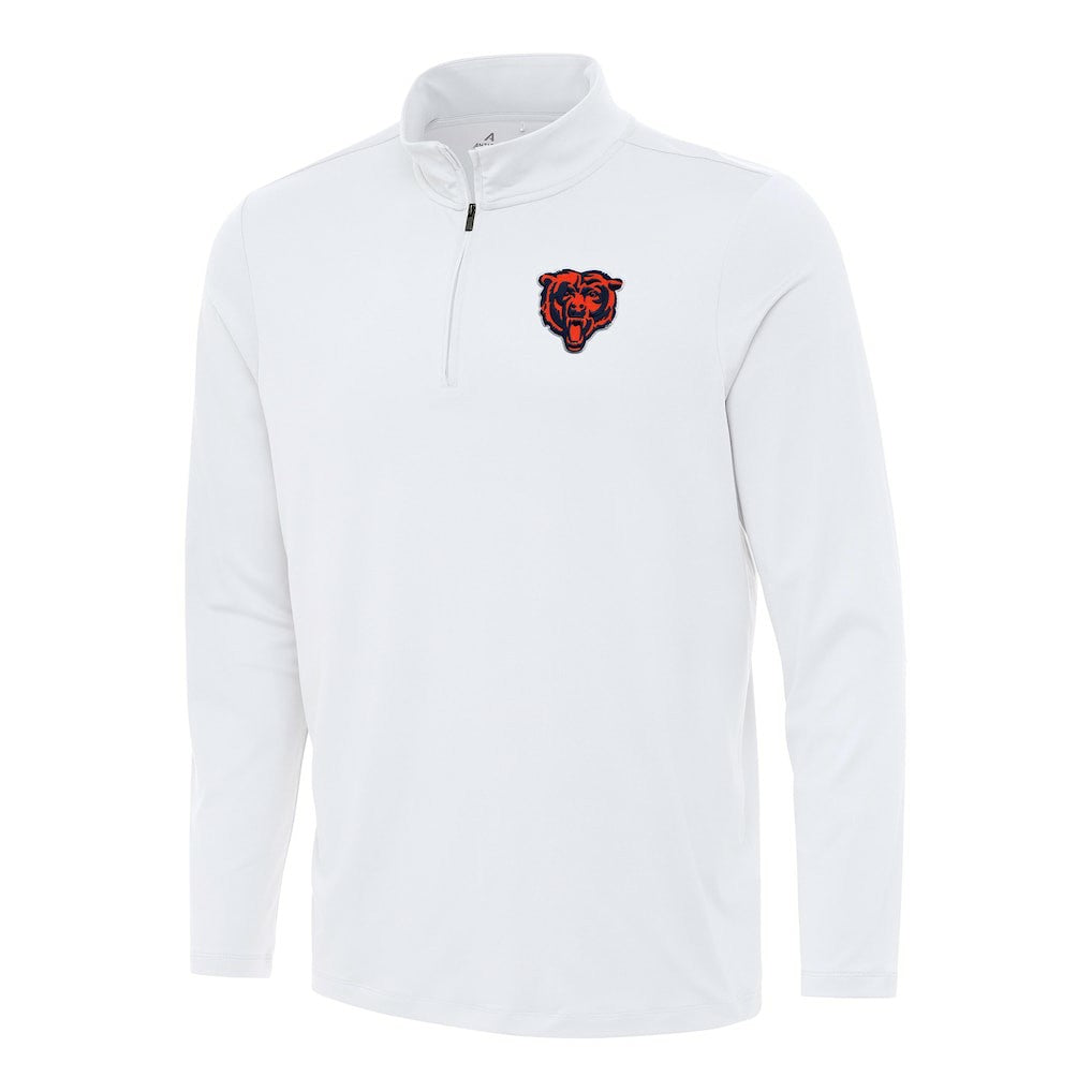 Chicago Bears Antigua Reprocess Quarter-Zip Top White