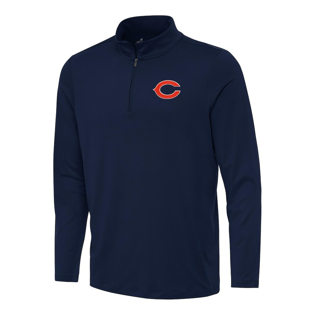 Chicago Bears Antigua Reprocess Quarter-Zip Top Navy