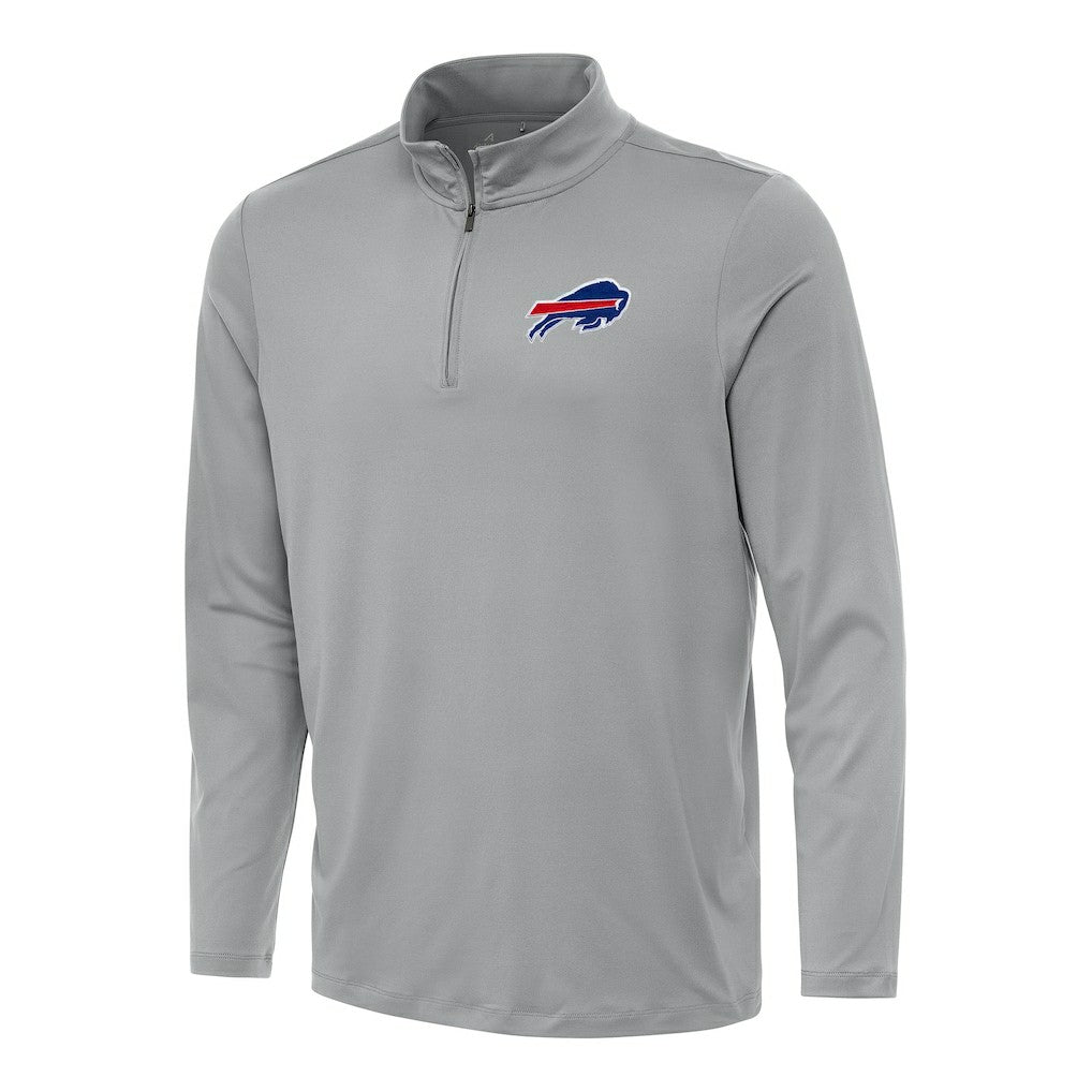 Buffalo Bills Antigua Reprocess Quarter-Zip Top Gray