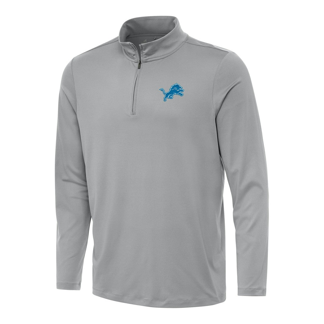 Detroit Lions Antigua Reprocess Quarter-Zip Top Gray